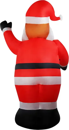Vista 9 de Santa Claus inflable de Navidad de 6 pies - Papá Noel inflable negro para decoración de jardín, inflables navideños