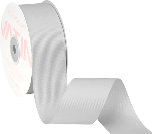 Vista 181 de VATIN Cinta de Grogrén Negra, 1-1/2" x 50 Yardas Continuas, Cinta de Grogrén de Poliéster Negra, Usar para Lazos de Bricolaje, Accesorios