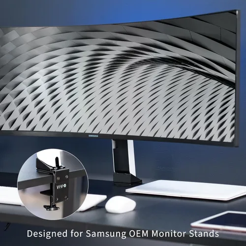 Vista 2 de VIVO Adaptador de abrazadera de escritorio diseñado para soportes de monitor OEM Samsung, soporta G7 y G9 de hasta 49 pulgadas, convertidor