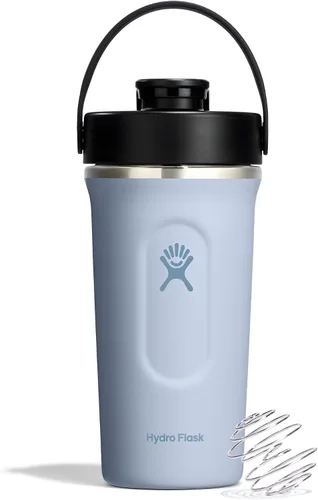 Vista 16 de Hydro Flask Botella agitadora – Botella de gimnasio de acero inoxidable aislada para preentrenamiento y proteína 24 onzas Agave Verde