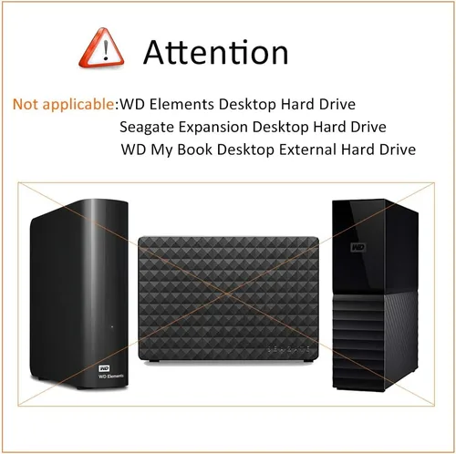 Vista 4 de BOVKE Funda de disco duro para disco duro Seagate Backup Plus Hub Disco duro externo de escritorio HDD 4TB 6TB 8TB 10TB 12TB 14TB 16TB 18TB 20TB