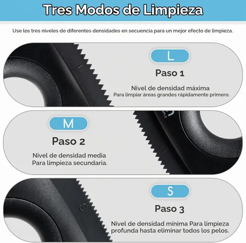 Vista 6 de Analan Mini removedor de pelo para mascotas para detallar el coche cepillo Negro