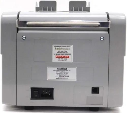 Vista 5 de S-1615V Contador de valor de moneda de grado bancario premium (UV CF), teclado de 10 dígitos, hasta 1800 billetes por minuto, procesamiento por