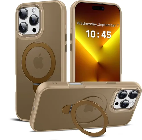 Vista 64 de LeYi Funda para iPhone 11 para MagSafe con soporte magnético, color negro