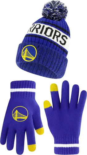 Vista 13 de Ultra Game NBA - Gorro de invierno súper suave para niños y niñas, con guantes de pantalla táctil extra cálidos