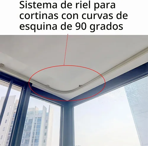 Vista 7 de Pista de cortina de techo flexible flexible, 6.6 ft