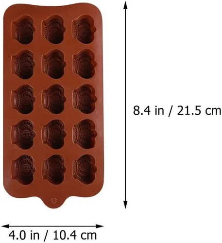 Vista 2 de Moldes de silicona para dulces, paquete de 3 moldes antiadherentes para azúcar de 8.46 x 4.09 x 0.59 pulgadas, moldes para hacer chocolate para mini