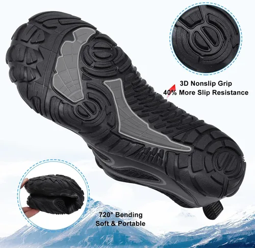 Vista 4 de Lefflow Zapatos de agua de senderismo para mujer, minimalistas, para playa, piscina, caminar, zapatos deportivos Caja de punta ancha