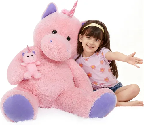 Vista 19 de MorisMos Oso de Peluche Gigante Animal de Peluche con Osos Bebé, 35.4'' Oso Grande de Peluche Mamá, 3 Pequeños Osos de Peluche Animales de Peluche a