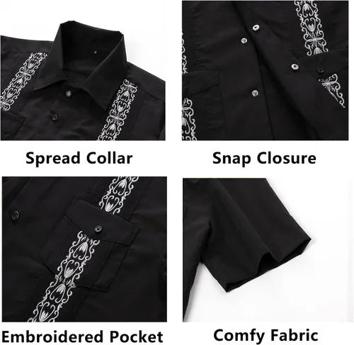 Vista 2 de Guayabera - Camisas de manga corta para hombre