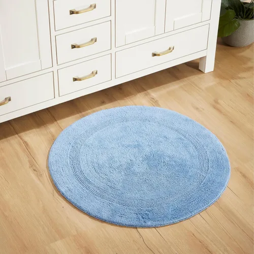 Vista 292 de Better Trends - Juego de 2 alfombras de baño 100% algodón, extra suaves, con borlas, de 17" x 24", alfombra de baño superabsorbente y reversible