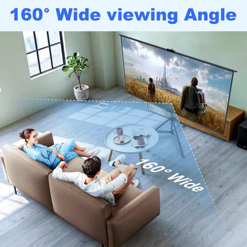 Vista 6 de Soporte de trípode de pantalla de proyector de 60 pulgadas, pantalla de proyección con respaldo negro, soporte de trípode 16:9 HD premium sin
