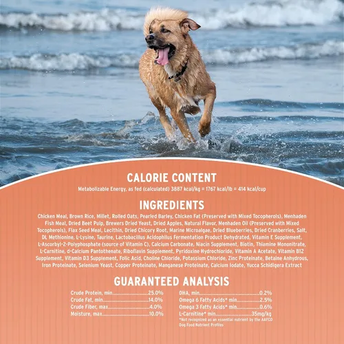 Vista 4 de Annamaet Alimento seco original para perros de fórmula de raza mediana y grande, 25% de proteínas (pollo y arroz integral) – Bolsa de 5 libras