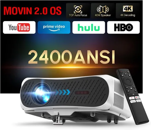 Vista 11 de Proyector 4K para simulador de golf, cine en casa y juegos, 2200 lúmenes Negro