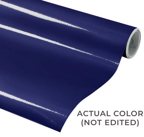 Vista 2 de VViViD DECO65 - Vinilo adhesivo permanente brillante azul oscuro, 11.8 pulgadas x 84 pulgadas (7 pies)