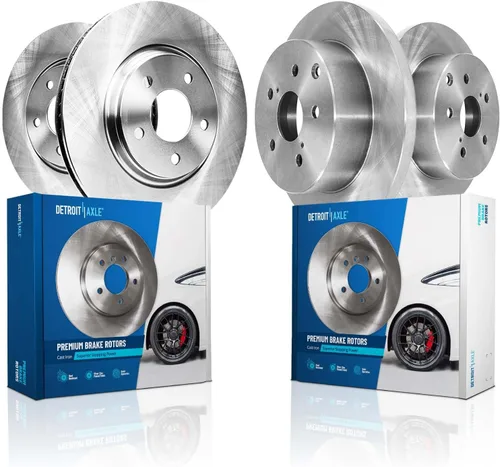 Vista 37 de Detroit Axle - 4 rotores de freno para Ford 1994-2004 Mustang, rotores de freno de disco delanteros y traseros 1995 1996 1997 1998 1999 2000 2001