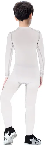 Vista 3 de Conjunto de camisetas y pantalones de béisbol de compresión para niños y jóvenes, camisas atléticas de manga larga, pantalones de fútbol, pantalones