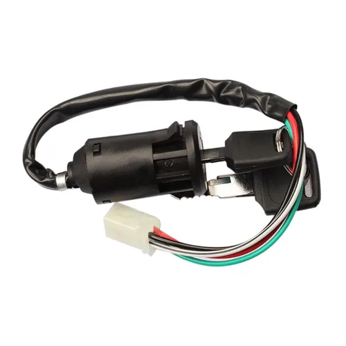 Vista 4 de Llave universal de interruptor de encendido de motocicleta con cable para compatible con accesorios de scooter ATV Moto