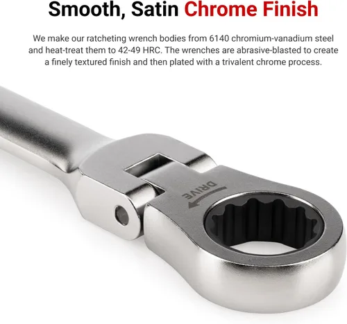 Vista 5 de TEKTON Llave combinada con cabeza flexible de 12 puntos de 22 mm WRC26422