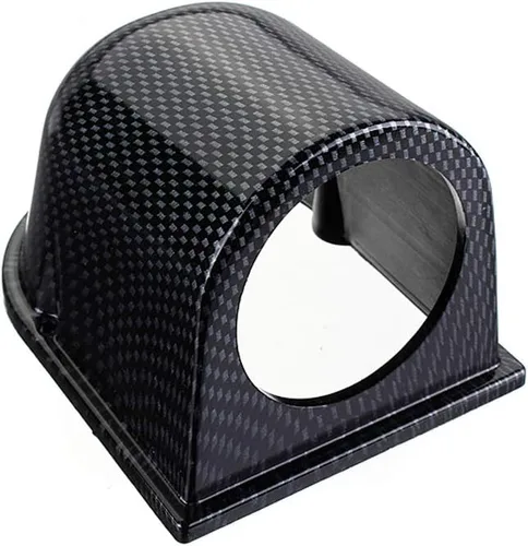 Vista 6 de ESUPPORT de fibra de carbono 2" 52mm resistente universal con dos orificios para montar medidores de tablero en auto