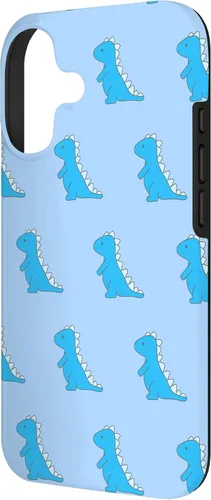 Vista 2 de Dinosaur T Rex Phone Case Cute Blue Cartoon Pattern Case for iPhone 17