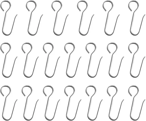 Vista 12 de 20 clips de metal para cortinas con forma de cortinas pesadas de acero inoxidable para cortinas montadas en techo y pared