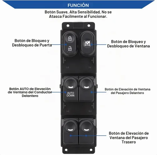 Vista 3 de Obaee - Interruptor de ventana eléctrica para Hyundai Accent 93570AP1R101 2011-2017