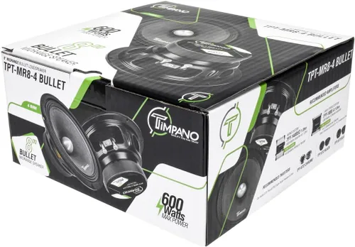 Vista 7 de Timpano TPT-MR8-4 Bullet - Altavoz bala profesional de rango medio de 8 pulgadas, 600 vatios de potencia máxima, altavoz de rango medio