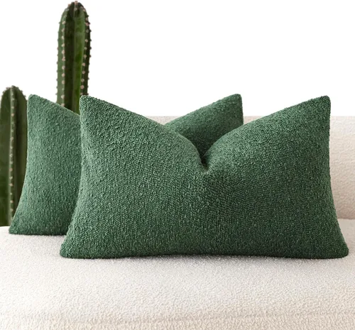 Vista 68 de Foindtower - Juego de 2 fundas decorativas de textura de bucle, fundas de almohada acentuadas, fundas de cojín sólidas, neutrales, para sofá, silla