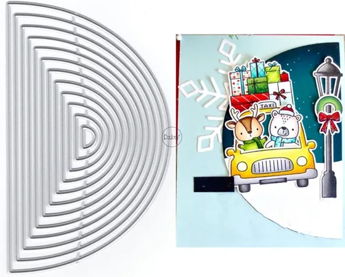Vista 8 de DzIxY Troqueles de corte de metal con borde de encaje para kit de fabricación de tarjetas, troqueles de papel de relieve, plantillas de máquina de 10