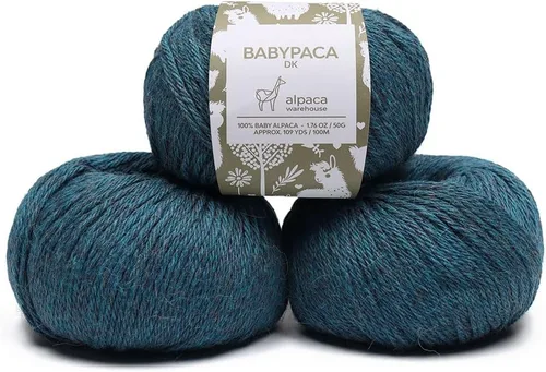 Vista 37 de Juego de 6 madejas de 100% lana de alpaca bebé (10.58 oz) de peso DK, fabricadas en Perú, celestial suave y perfecto para tejer y hacer ganchillo