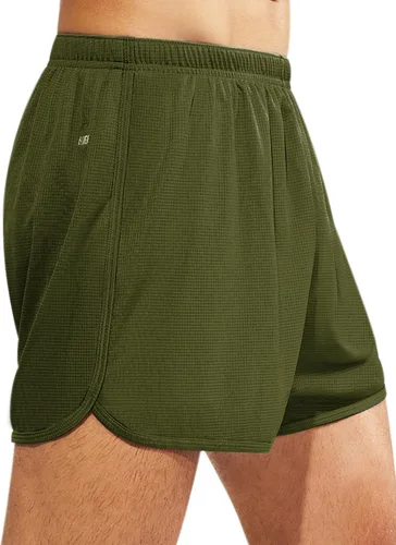 Vista 4 de MIER Men's 3''5'' Athletic Running Shorts with Liner Quick Dry Active Lightweight Gym Sports Workout Shorts for Men