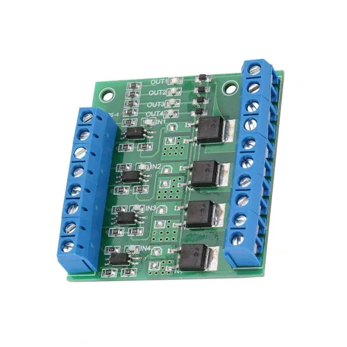Vista 9 de Hilitand 4-Channel MOSFET PWM 3-20V a 3.7-27VDC 10A Módulo Controlador PLC Amplificador