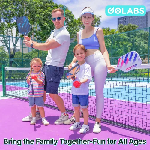 Vista 7 de Golabs Pickleball Paddles Set of 2,Fiberglass USAPA Approved 16mm Thickness 8oz Lightweight, 5.51" Comfort Anti-Slip Elongated Grip Increased
