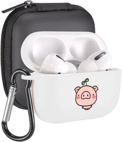 Vista 68 de Funda de mariposas rosas para AirPods Pro con llavero, diseño de animales lindos funda protectora de TPU suave compatible con AirPods Pro Charging