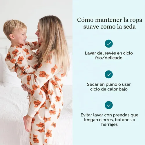 Vista 6 de Posh Peanut Conjunto de pijama de manga larga para niños hecho de viscosa Enzo