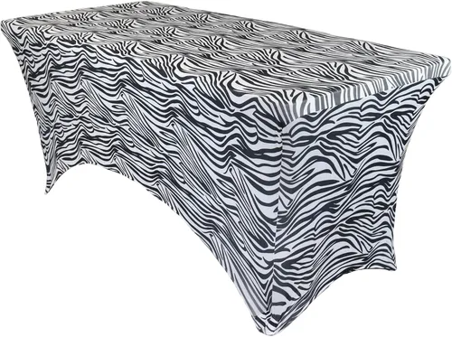 Vista 26 de YOUR CHAIR COVERS - Fundas rectangulares de elastano para mesas de 4 pies, manteles ajustados para eventos de boda, decoraciones de patio, tela Negro
