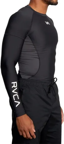 Vista 5 de RVCA Camiseta deportiva de compresión deportiva transpirable de manga larga para hombre