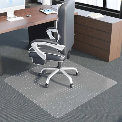 Vista 23 de 100pointONE Tapete para silla de oficina para suelos de madera dura, tapete para silla de computadora de fácil deslizamiento, protector de suelo