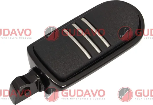 Vista 4 de Motocicleta cromo aluminio pie clavijas delantero pedal conductor clavijas con soportes para HONDA VF750 MAGNA 1996-2004 (G3I negro)