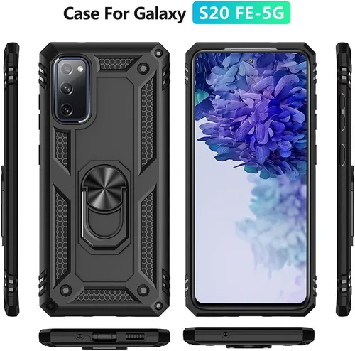 Vista 9 de Funda de grado militar para Samsung Galaxy S20 FE Funda Galaxy S20 FE 5G Funda 360 metal giratorio anillo soporte soporte Armadura resistente a