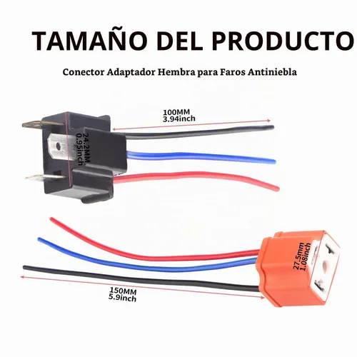 Vista 4 de H4 9003 HB2 - Arnés de cableado de cable hembra y macho para 4 x 6 pulgadas, 7 x 6 pulgadas, 5 x 7 pulgadas, haz sellado, faros delanteros