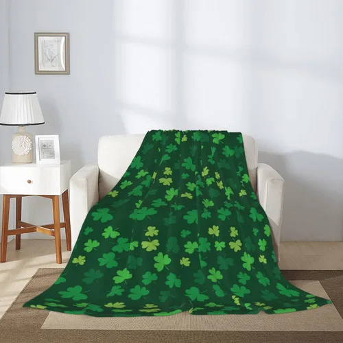 Vista 3 de Manta de lujo para el día de San Patricio, mullida, cálida y acogedora para sofá, cama y sala de estar, 40 x 30 pulgadas