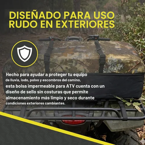 Vista 4 de ATV TEK Arch Series Bolsa de expedición para caza y pesca, bolsa de carga para la parte trasera de ATV/UTV - Kings Mountain Shadow Camo
