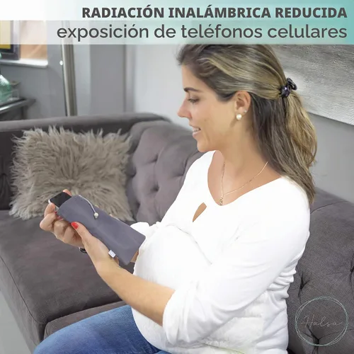 Vista 6 de Halsa Funda protectora EMF Shield para teléfono celular - Funda anti-EMP con bloqueo de señal - Estuche de protección para smartphone contra Gris