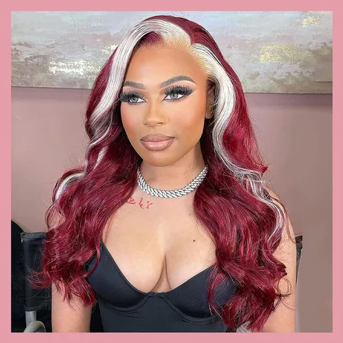 Vista 25 de 613 Peluca rubia realista sin pegamento con encaje frontal, peluca ondulada larga para mujeres blancas, 613 HD con encaje frontal, línea de cabello