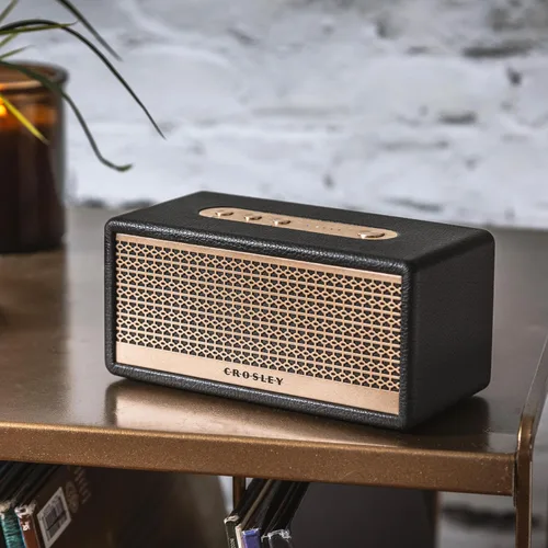 Vista 6 de Crosley CR3113A-BK Montero - Altavoz Bluetooth recargable portátil pequeño, color negro