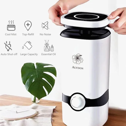 Vista 3 de Humidificadores de niebla fría, humidificador de llenado superior de aceite esencial, humidificador ultrasónico fresco, difusor de aire silencioso