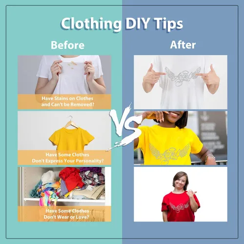 Vista 5 de SUPERDANT Diamantes de imitación de ángel para planchar para ropa, alas de cristal, calcomanías de transferencia de calor, parches de diamantes