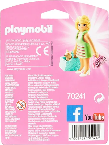 Vista 4 de Playmobil 70241 Playmo-Friends Mujer con cachorro, divertido juego de roles imaginativo, juegos adecuados para niños a partir de 4 años